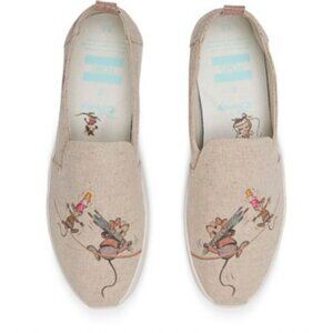 NWT Toms Special Edition Disney Cinderella Cream with Characters Gus and Jaq 9.5